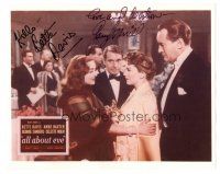 1r0800 ALL ABOUT EVE signed color 8x10 REPRO still '80s by BOTH Bette Davis AND Gary Merrill!
