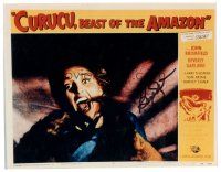 1r0838 BEVERLY GARLAND signed color 8x10 REPRO still '80s screaming in Curucu, Beast of the Amazon!