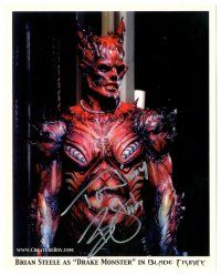 1r0849 BRIAN STEELE signed color 8x10 REPRO still '00s as Drake Monster from Blade Trinity!