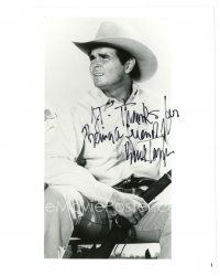1r0860 BUCK TAYLOR signed 8x10 REPRO still '80s great cowboy portrait of the Gunsmoke star!