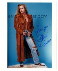 1r0886 CHERIE CURRIE signed color 8x10 REPRO still '00s full-length portrait in wild leather outfit!