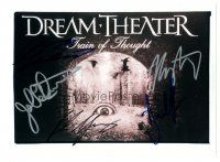 1r0919 DREAM THEATER signed color 8x11 REPRO still '80s Train of Thought,signed by five band members