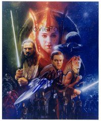 1r0937 EWAN MCGREGOR signed color 8x9.75 REPRO still '00s sci-fi montage from The Phantom Menace!