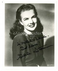 1r0948 GALE STORM signed 8x10 REPRO still '80s pretty smiling portrait wearing gold necklace!