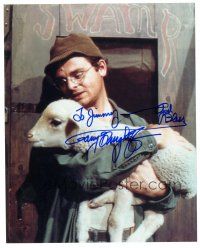 1r0949 GARY BURGHOFF signed color 8x10 REPRO still '80s cool cose up portrait with lamb from MASH!