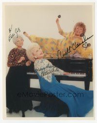 1r0967 GOLDEN GIRLS signed color 8x10 REPRO still '80s by Estelle Getty, McClanahan AND Betty White!