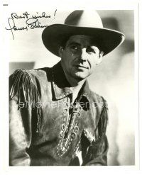 1r0997 JAMES ELLISON signed 8x10 REPRO still '80s great waist-high portrait in cowboy gear!