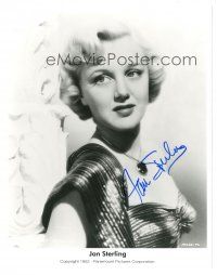 1r0754 JAN STERLING signed 8x10 publicity still '80s great close up head and shoulders portrait!