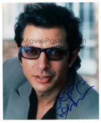1r1011 JEFF GOLDBLUM signed color 8x10 REPRO still '90s cool close up portrait in suit & sunglasses!