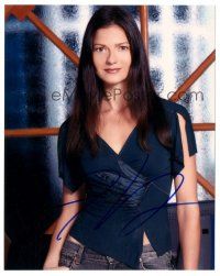 1r1014 JILL HENNESSY signed color 8x10 REPRO still'00s gorgeous waist high portrait of the sexy star