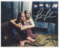 1r1020 JODIE FOSTER signed color 8x10 REPRO still '00s huddled w/ Kristen Stewart from Panic Room!