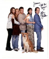 1r1030 JOHN PANKOW signed color 8x10 REPRO still '00s with the cast and dog of Mad About You!
