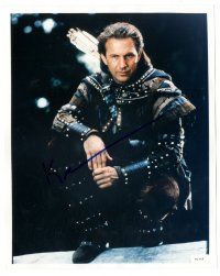 1r1056 KEVIN COSTNER signed color 8x10 REPRO still '00s cool close up in armor from Robin Hood!