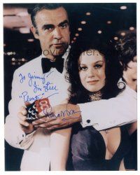 1r1068 LANA WOOD signed color 8x10 REPRO still '80s w/Sean Connery as Plenty in Diamonds are Forever