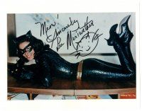 1r1081 LEE MERIWETHER signed color 8x10 REPRO still '80s as sexy Catwoman with drawn caricature!
