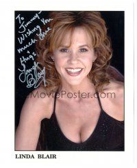 1r1087 LINDA BLAIR signed color 8x10 REPRO still00s many years after The Exorcist but still striking