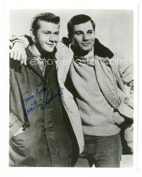 1r1110 MARTIN MILNER signed 8x10 REPRO still '80s cool portrait with George Maharis from Route 66!