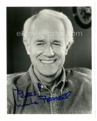 1r1134 MIKE FARRELL signed 8x10 REPRO still '90s head & shoulders portrait with a big smile!