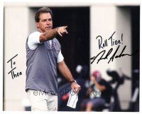 1r1151 NICK SABAN signed color 8x10 REPRO still '00s portrait while coaching at Alabama - Roll Tide!
