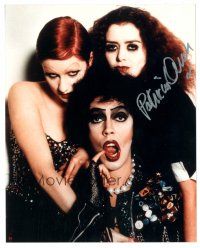 1r1160 PATRICIA QUINN signed color 8x10 REPRO still '80s w/ Curry & Columbia from Rocky Horror!