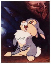 1r1231 SAM EDWARDS signed color 8x10 REPRO still '80s he was the voice of the adult Thumper!