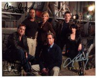1r1258 STARGATE SG1 signed color 8x10 REPRO still '00s by Colin Cunningham,Teryl Rothery,Argenziano