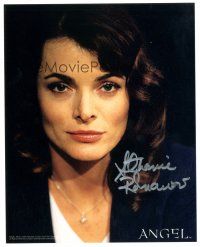 1r1263 STEPHANIE ROMANOV signed color 8x10 REPRO still '90s cool close up portrait from Angel!