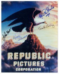 1r1172 PEGGY STEWART/TEALA LORING/JOHN AGAR/MONTE HALE signed color 8x10 REPRO still '80s Republic!