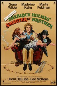 1r0112 ADVENTURE OF SHERLOCK HOLMES' SMARTER BROTHER signed 1sh '75 by Gene Wilder, art by Alvin!