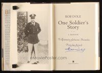 1r0249 BOB DOLE signed hardcover book '05 his illustrated biography, One Soldier's Story!