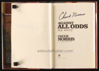 1r0252 CHUCK NORRIS signed hardcover book '04 his autobiography Against All Odds: My Story!