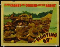 1r0143 FIGHTING 69th signed LC '40 by James Cagney, great scene with soldiers brawling!