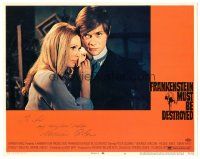 1r0148 FRANKENSTEIN MUST BE DESTROYED signed LC #6 '70 by Veronica Carlson, who's with Simon Ward!