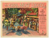 1r0156 GIRL MOST LIKELY signed LC #6 '57 by Jane Powell, far shot of girls south of the border!