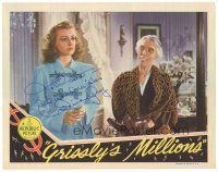 1r0159 GRISSLY'S MILLIONS signed LC '45 by Virginia Grey, who's with old woman holding shoes!