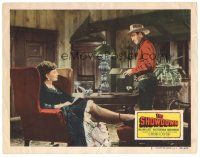 1r0186 SHOWDOWN signed LC #2 '50 by Marie Windsor, who's seated & watching Wild Bill Elliott!