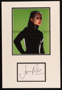 1r0057 ANNA PAQUIN signed index card in 12x18 matted display '00s portrait as Rogue from X-Men!