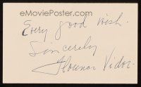 1r0426 FLORENCE VIDOR signed 3x5 index card '60s can be framed & displayed with a repro still!