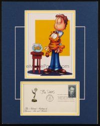 1r0380 JIM DAVIS signed 11x14 matted display '79 on a John Steinbeck first day stamped card!