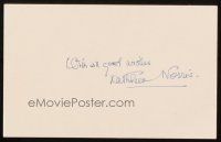 1r0418 KATHLEEN NORRIS signed 4x6 index card '60s can be framed & displayed with a repro still!
