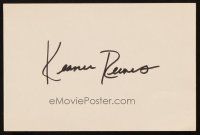 1r0419 KEANU REEVES signed 4x6 index card '90s can be framed & displayed with a repro still!