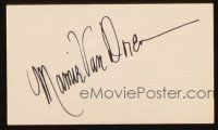 1r0430 MAMIE VAN DOREN signed 3x4 index card '80s can be displayed with a vintage still or repro!