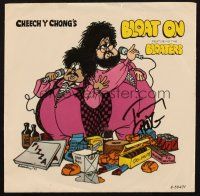 1r0394 TOMMY CHONG signed record sleeve '77 Cheech & Chong's Bloat On featuring The Bloaters!