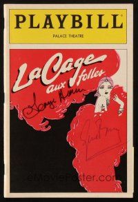 1r0343 LA CAGE AUX FOLLES signed playbill '83 by BOTH George Hearn AND Gene Barry!