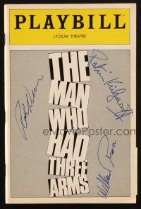 1r0349 MAN WHO HAD THREE ARMS signed playbill '83 by Robert Drivas, William Prince & Kilgarriff!