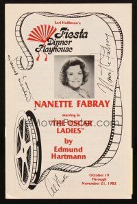 1r0353 OSCAR LADIES signed playbill '82 by Nanette Fabray, James Deuter, Edgar Meyer & Al Nuti!