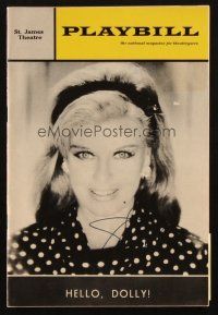 1r0333 GINGER ROGERS signed playbill '66 when she appeared in Hello Dolly on Broadway!