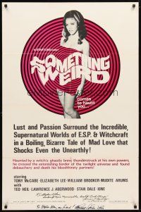 1r0121 SOMETHING WEIRD signed 1sh '67 by BOTH Herschell Gordon Lewis AND writer James F. Hurley