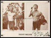 1r0035 DENNY MILLER signed special 17x23 '89 great then and now comparison image of him as Tarzan!