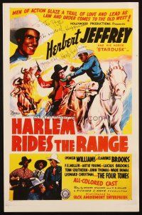 1r0051 HERB JEFFRIES signed 11x17 REPRO poster '80s great artwork from Harlem Rides the Range!